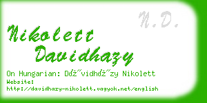 nikolett davidhazy business card